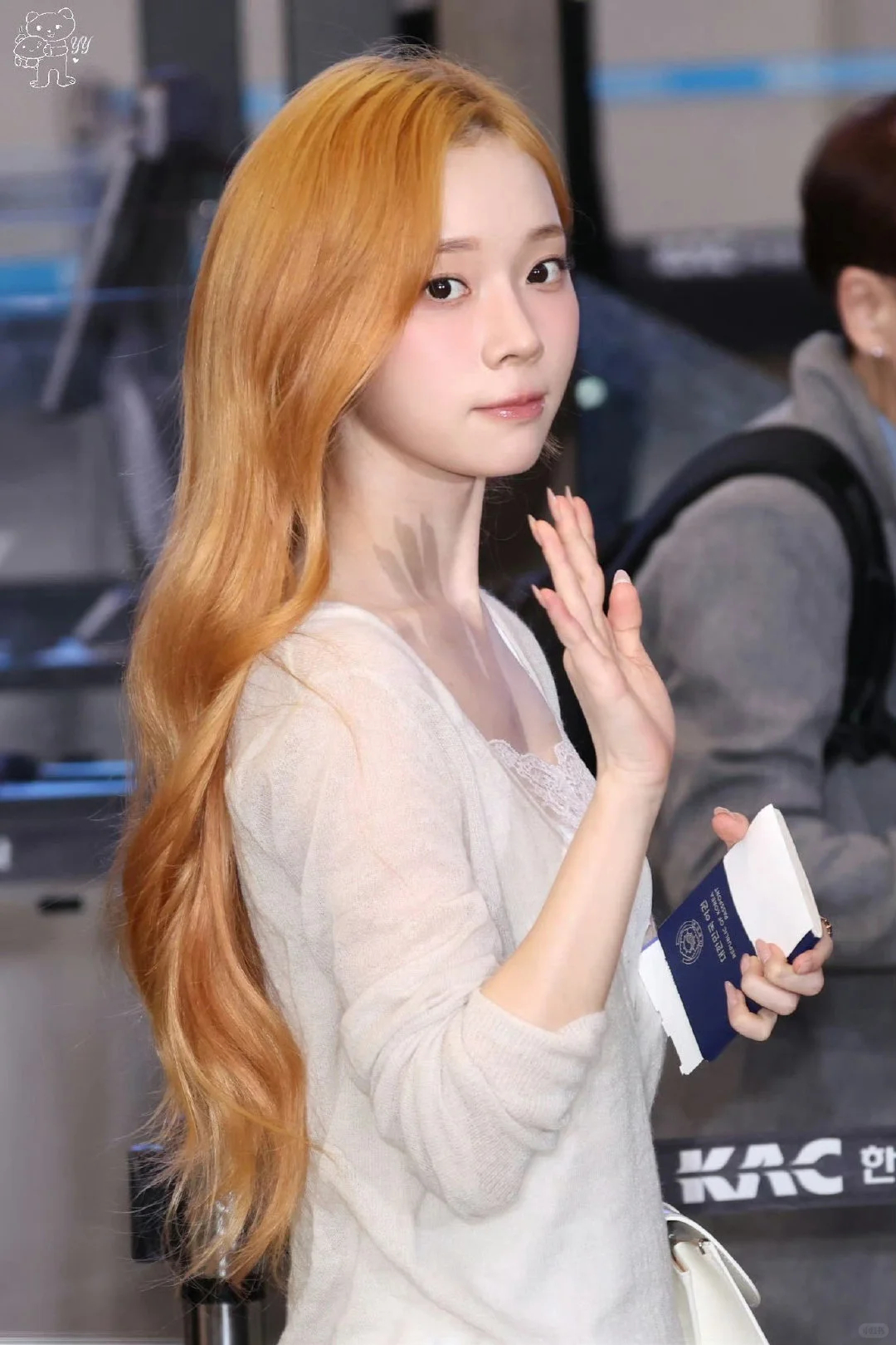 Giselle、金玟庭、宁艺卓今天的机场 