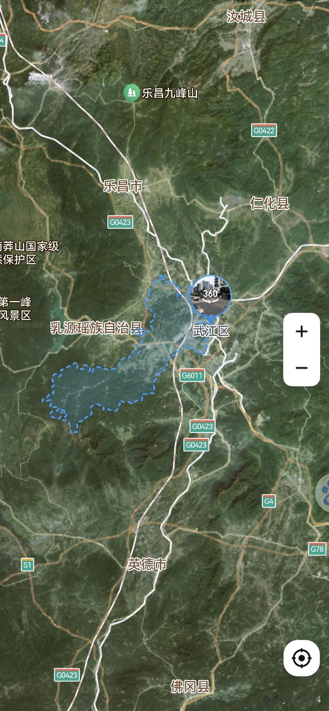 韶关市，从武江区2到73乳源县1是拔提用重吗？
武江区，总面积677.85平方公