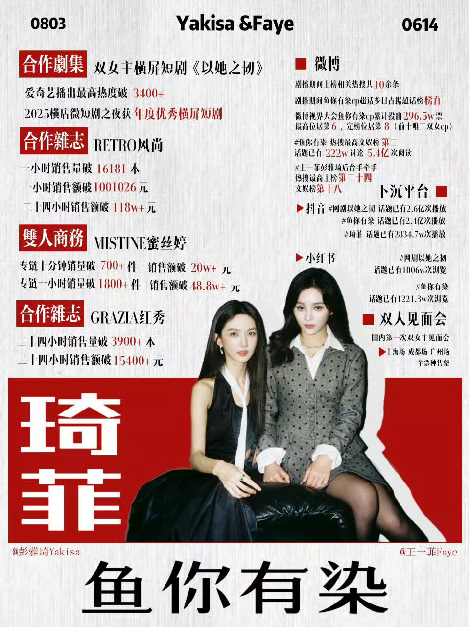 芒果一口气宣了89部大剧能不能分一部双女的给王一菲彭雅琦呀在线接