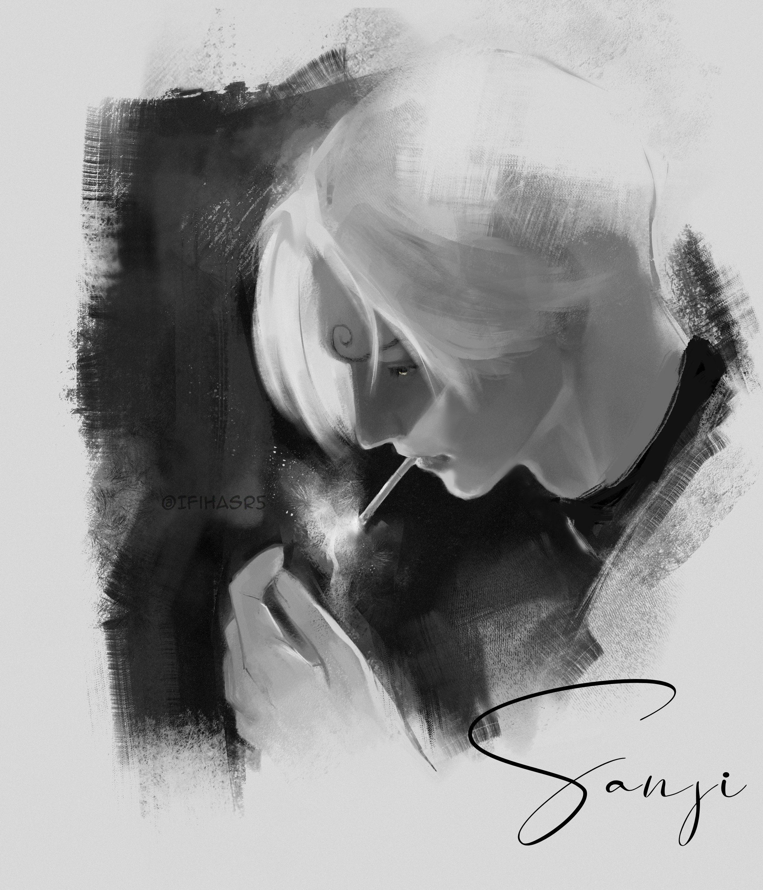 （已授权）X画师Rayo_R5画作：山治。出处url：IfihasR5海贼王航海