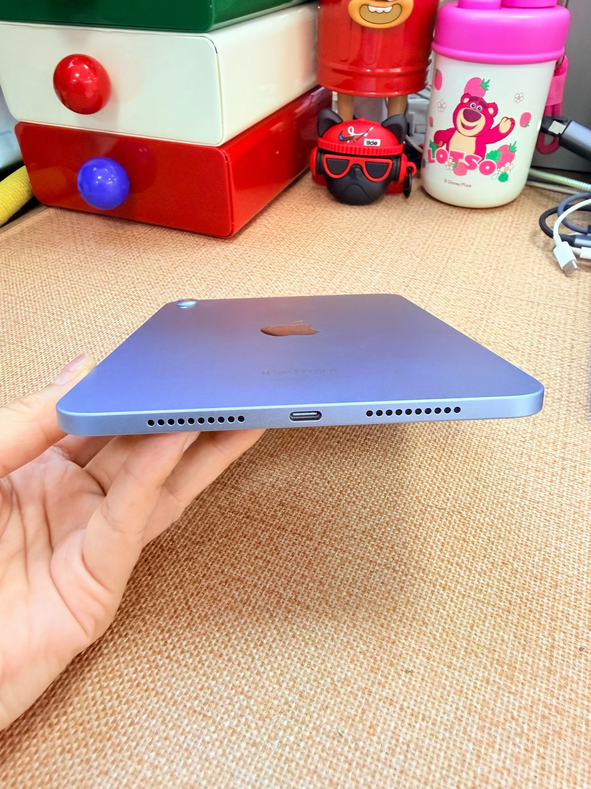 精品二手平板苹果ipad mini7 256G蓝充电42次，电池效率100%，9