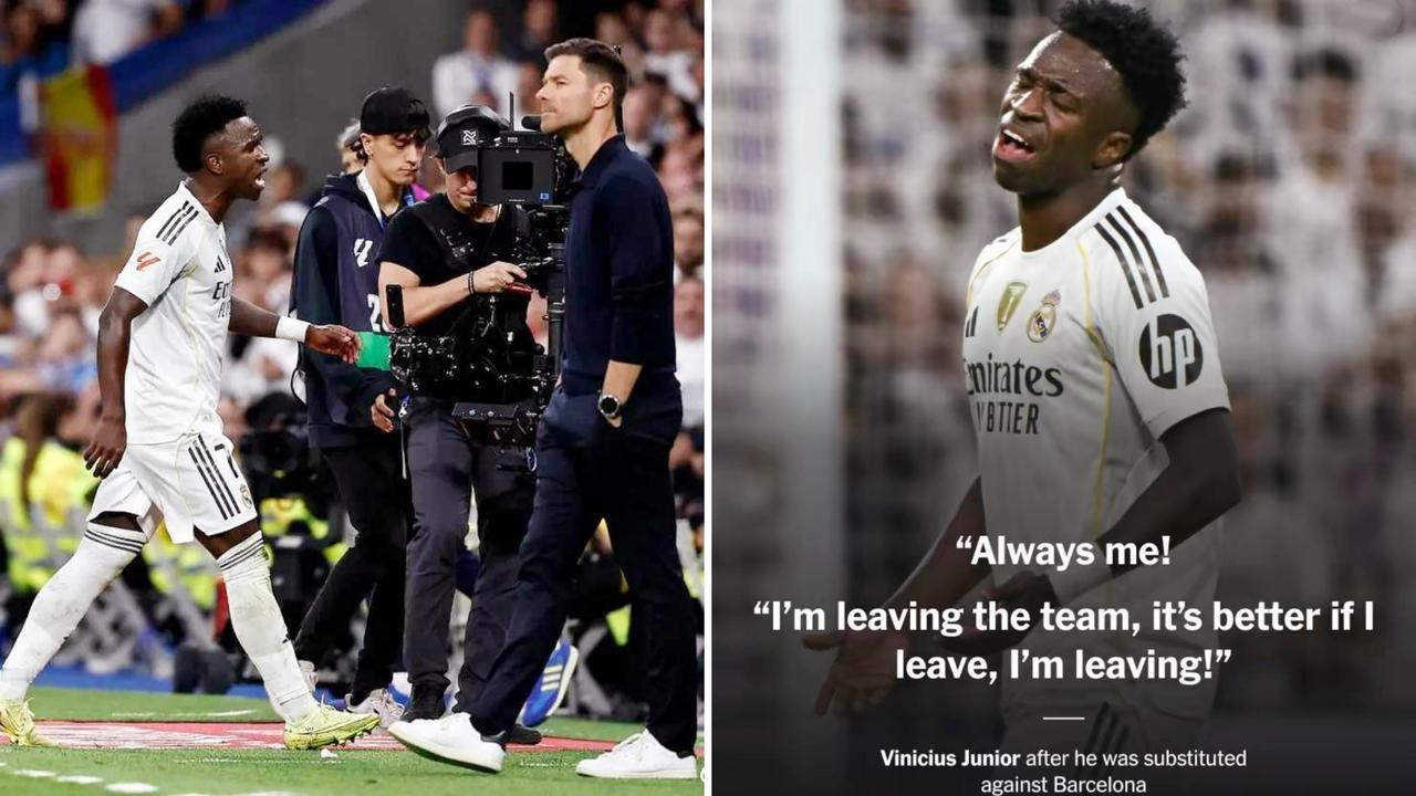 维尼修斯在国家德比被换下时的失控态度引发如潮批评，他与阿隆索的关系已高度紧张。