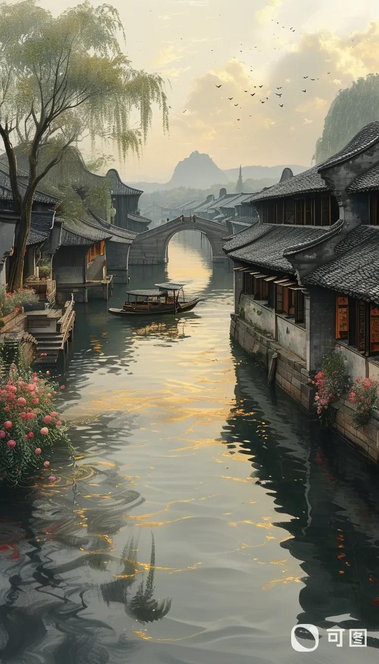 水墨画般的江南水乡，乌镇美景悠然绽放；翱翔在空中的镜头，展现出拍摄者专业眼光。典