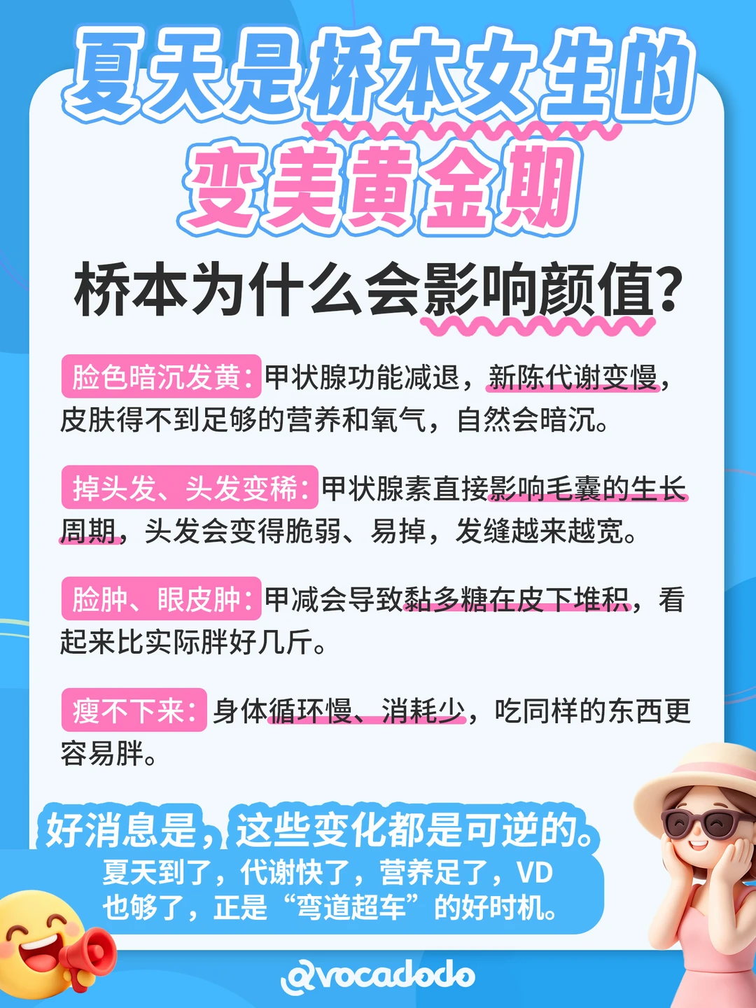 桥本人夏日变美思路 | 护肤养发瘦身消肿