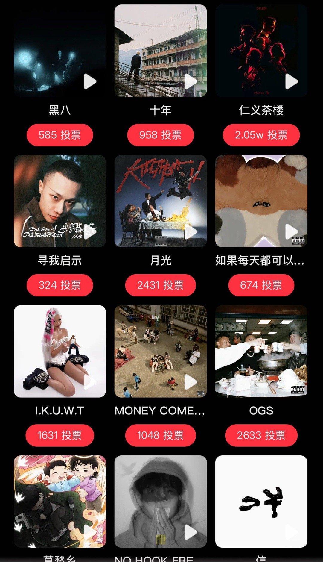 网易云2025上半年中文说唱大众选择最佳单曲，今晚投票截止！你心中最佳是哪首！目