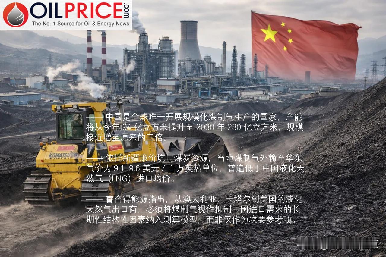 知名能源咨询公司睿咨得能源预测：2030 年中国煤制气产能将增至三倍

各国正努