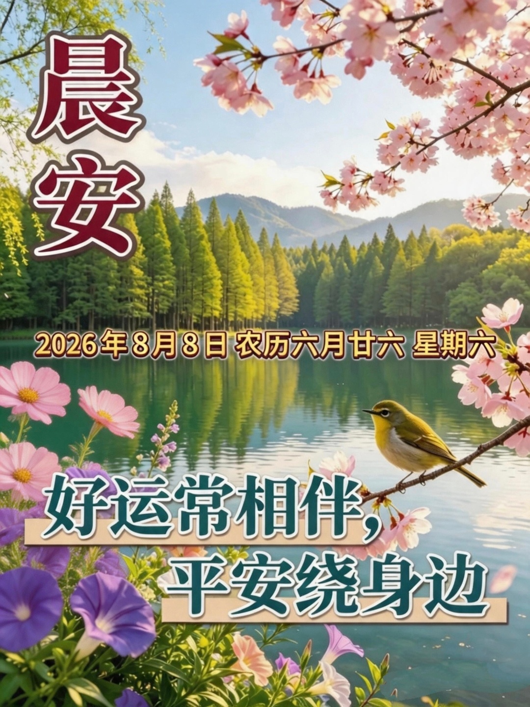 ☀️²⁰²⁶/8. 8.  六月廿六🏡💞周末愉快, 吉祥安康🍎✍🏼庄子有