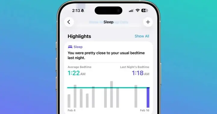 蘋果 iOS 26.4 新細節：新增“平均就寢時間”