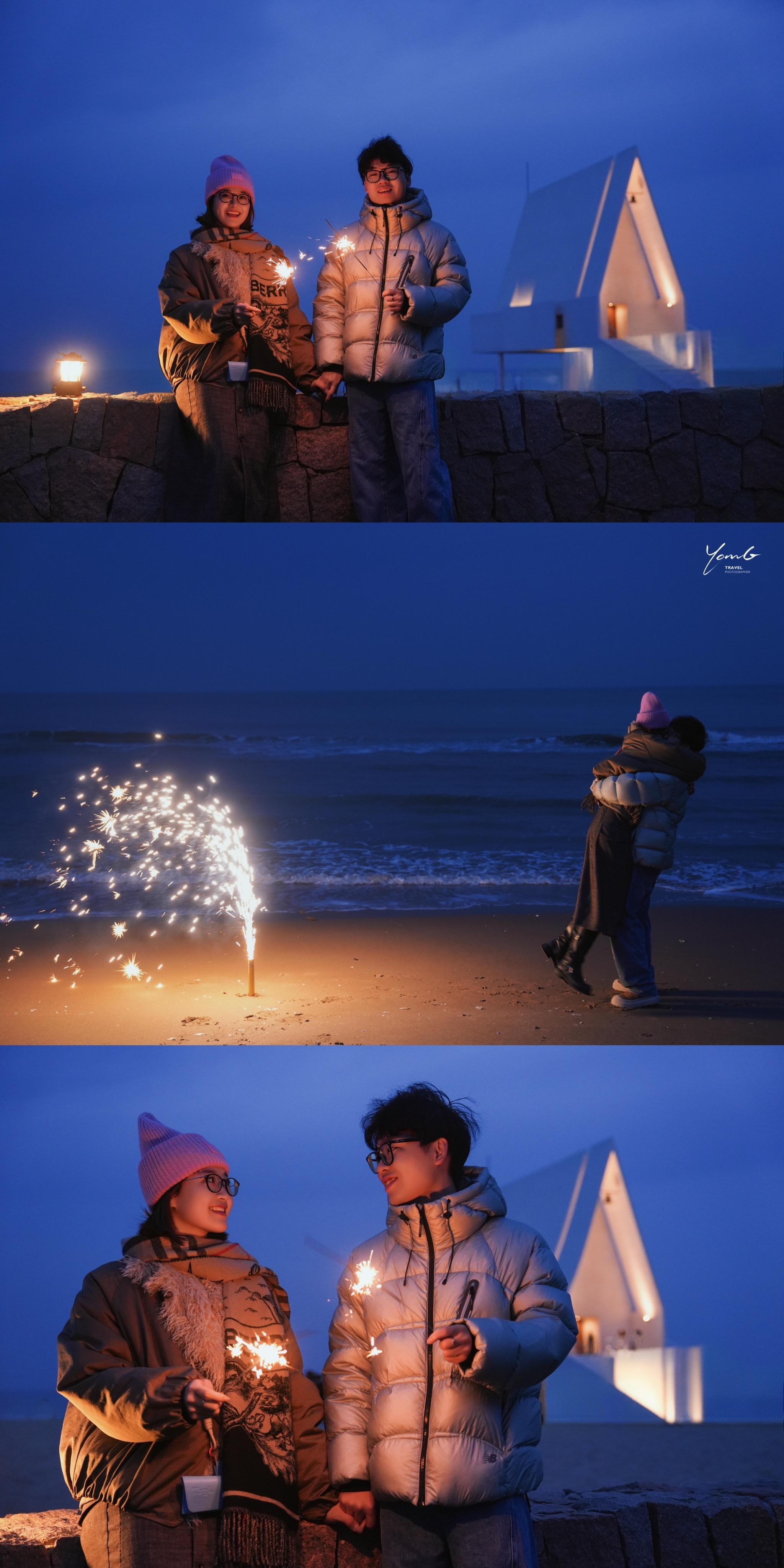 阿那亚旅拍日记。冬日的浪漫 大海 烟花  海鸥 和你一起.