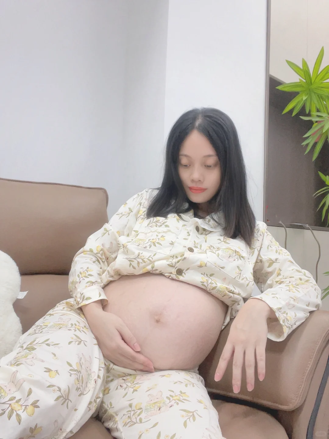 谁懂啊孕晚期都可以穿的月子服