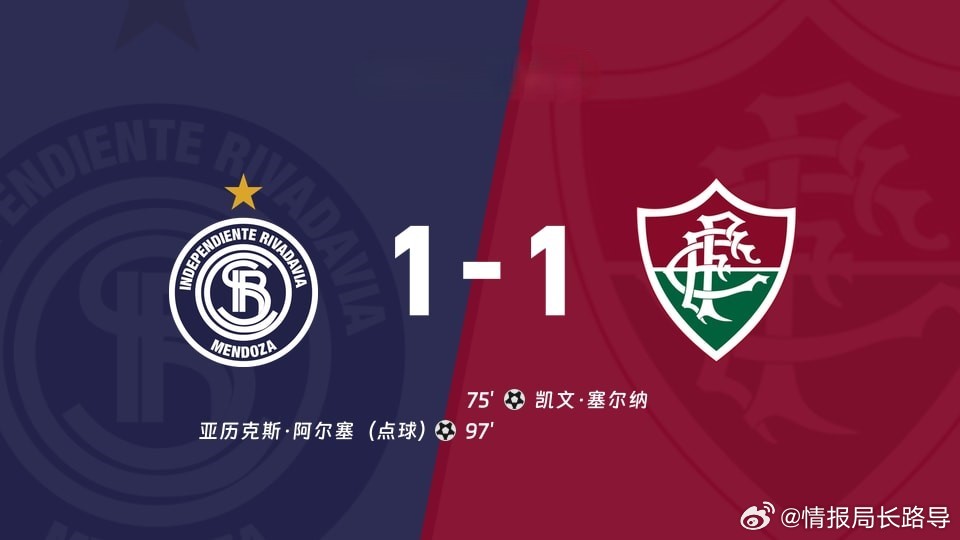 🚨绝平！点球！门多萨独立1-1弗鲁米嫩塞，加时赛见生死！⚽️🔥太疯了！解放者