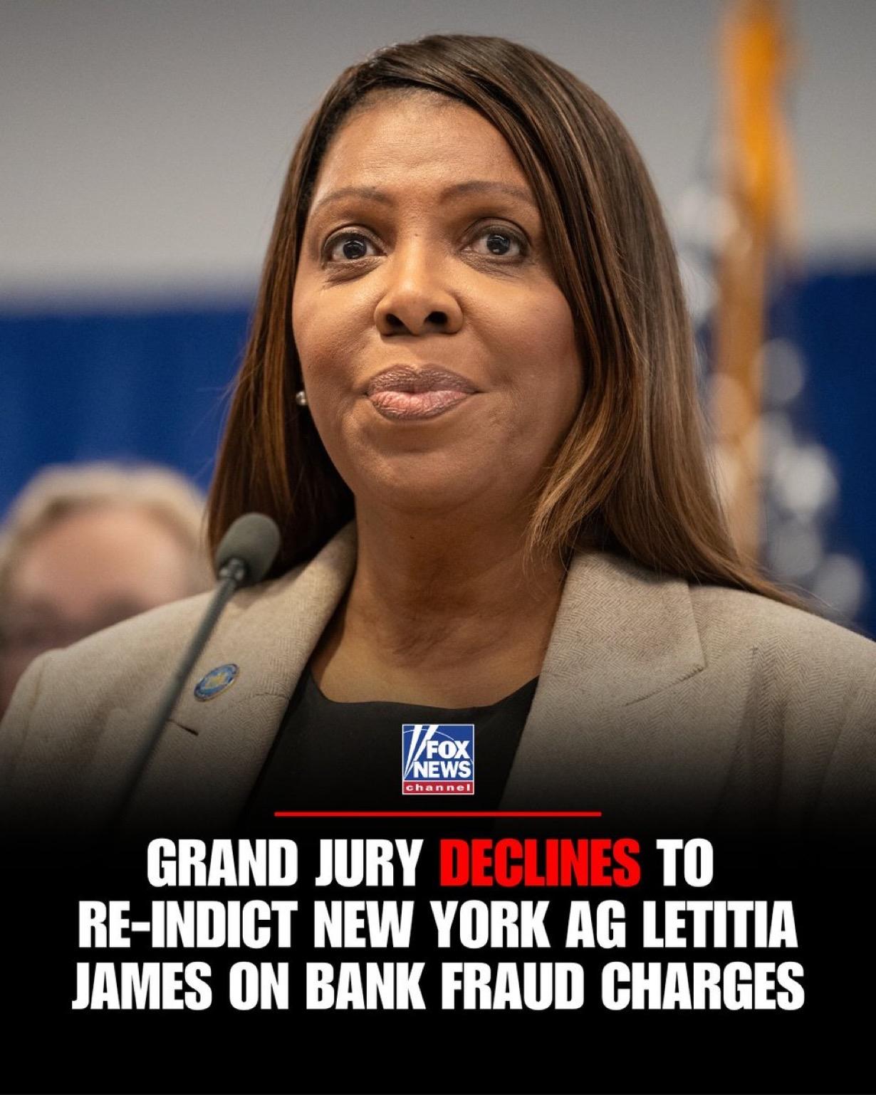 驳回

美国司法部试图说服弗吉尼亚州的一个大陪审团再次起诉纽约州总检察长莱蒂西亚