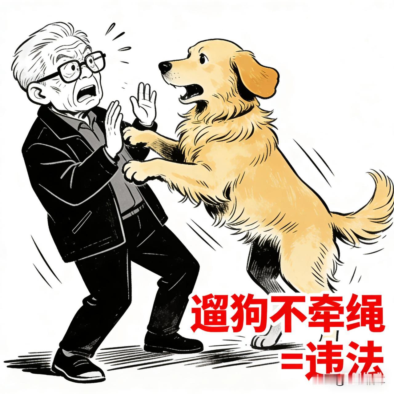 遛狗不牵绳=花钱买教训！保定金毛扑倒老人被判赔22万，新法实施后再犯更严重
 