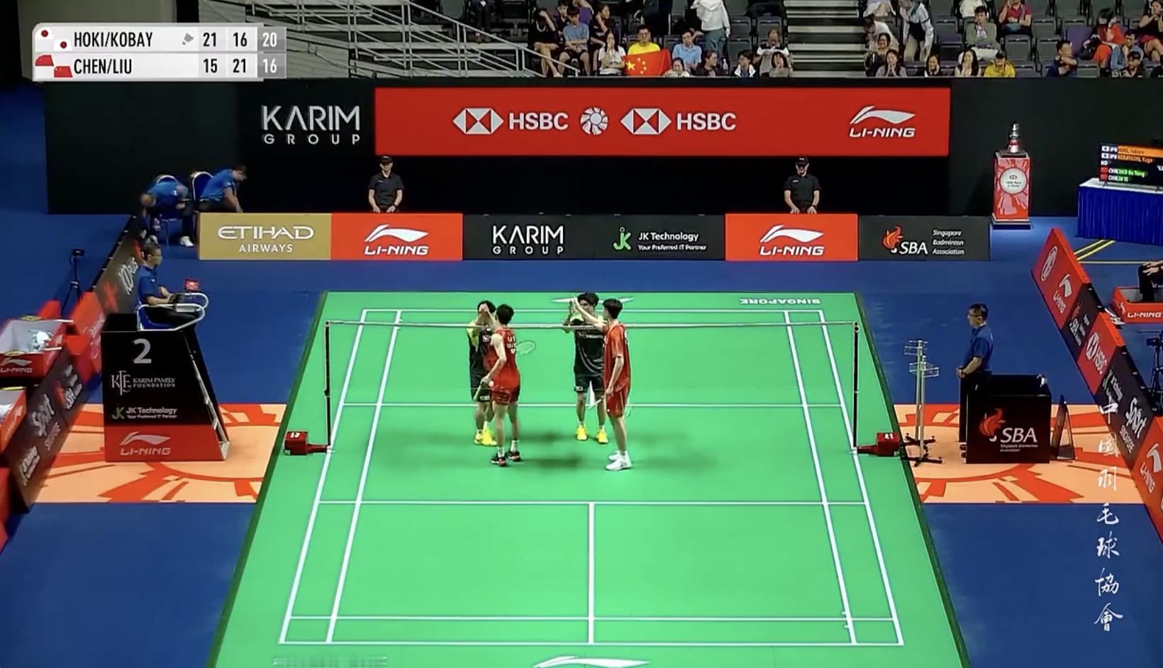 陈柏阳/刘毅🇨🇳 15-21、21-16、16-21 🇯🇵保木卓朗/小林