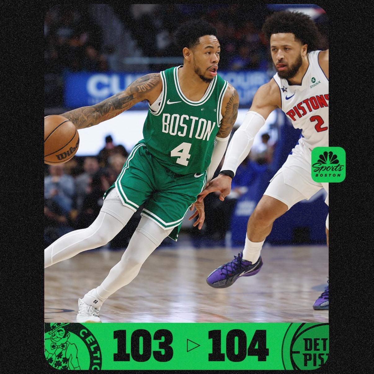 凯尔特人国度 103-104 …… 波士顿凯尔特人队客场负于底特律活塞队 …… 