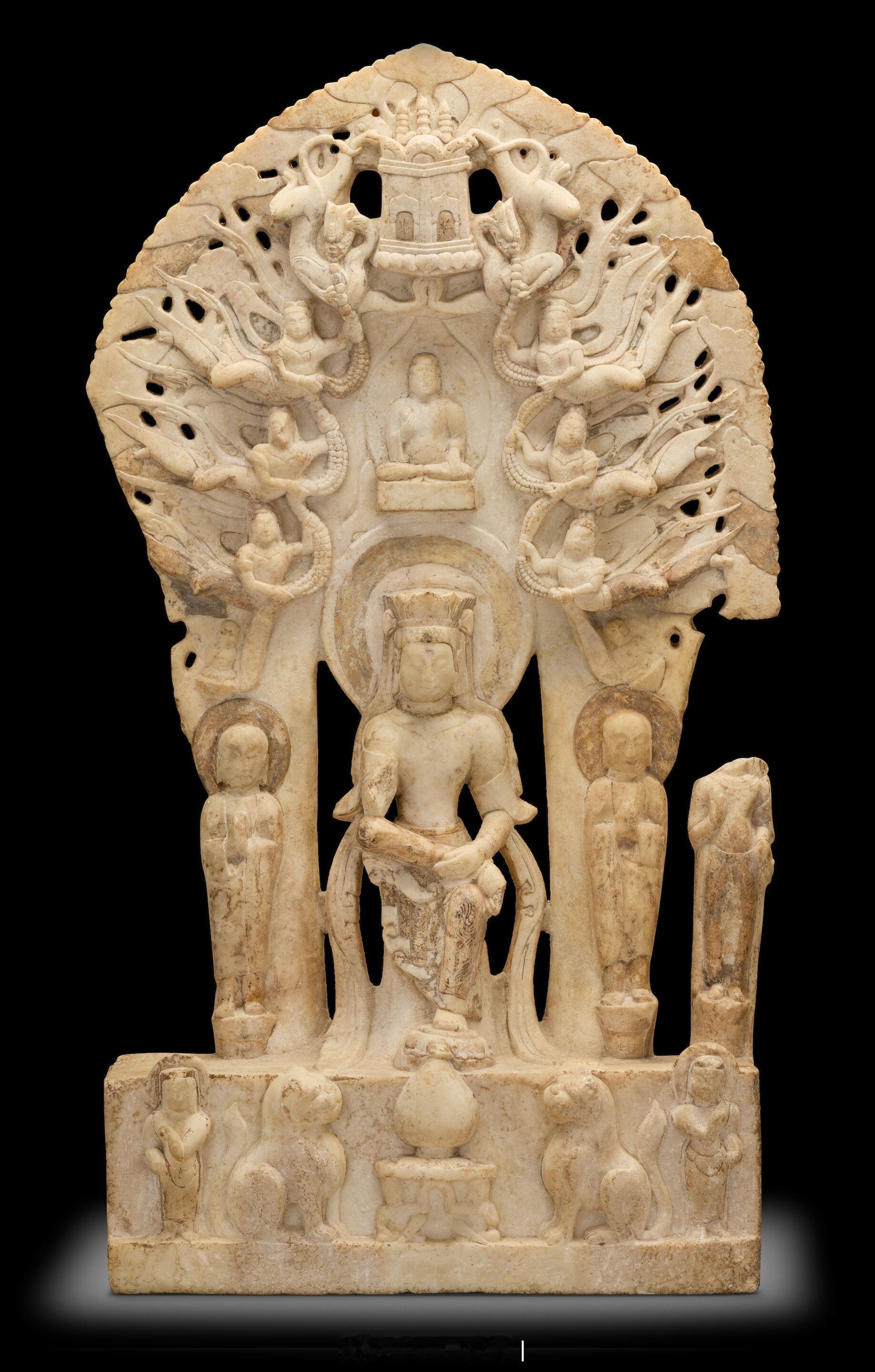 北齐太宁二年（公元562年） 汉白玉思维太子像碑铭文：太宁二年。岁在壬午。 二月