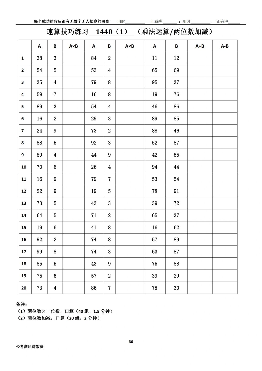 资料分析速算练习1440