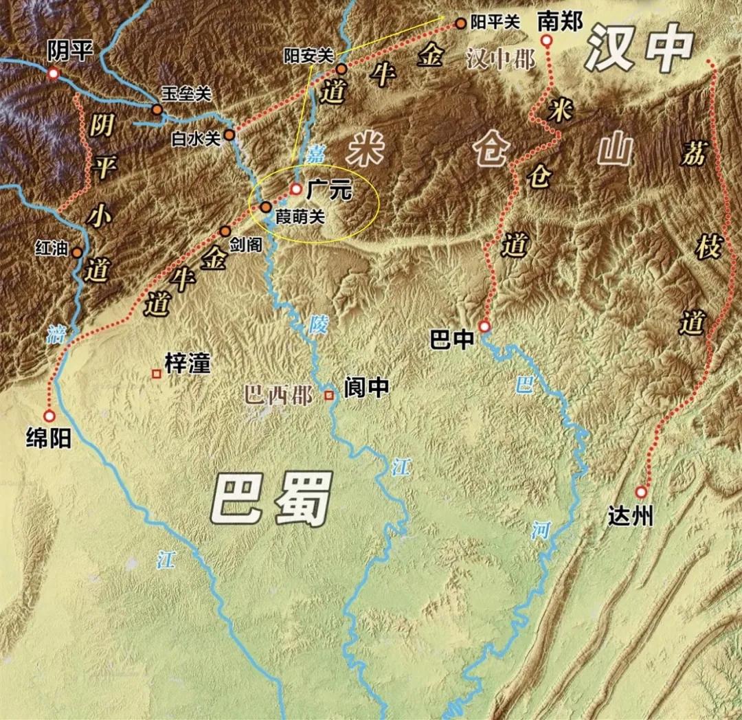 汉中—川蜀北大门。汉中则益州咽喉，存亡之机会，若无汉中则无蜀矣。作为战...