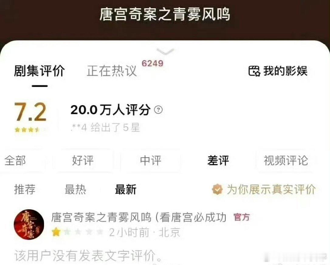 看到了一个创了大祸的打工人……希望他人还好吧唐宫奇案官方给唐宫奇案打一星