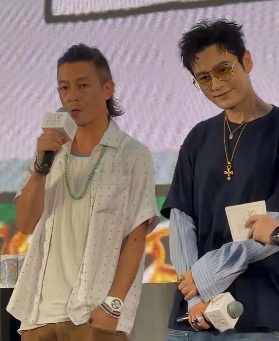 黄晓明陈冠希出席活动，两人同框出镜 