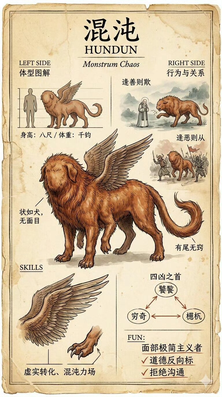 《山海经》九大神兽。 