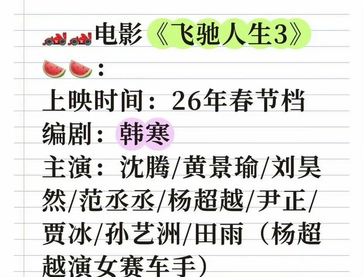 网传梓渝客串韩寒的电影《飞驰人生3》？[思考][思考][思考]梓渝音乐节演唱曲目