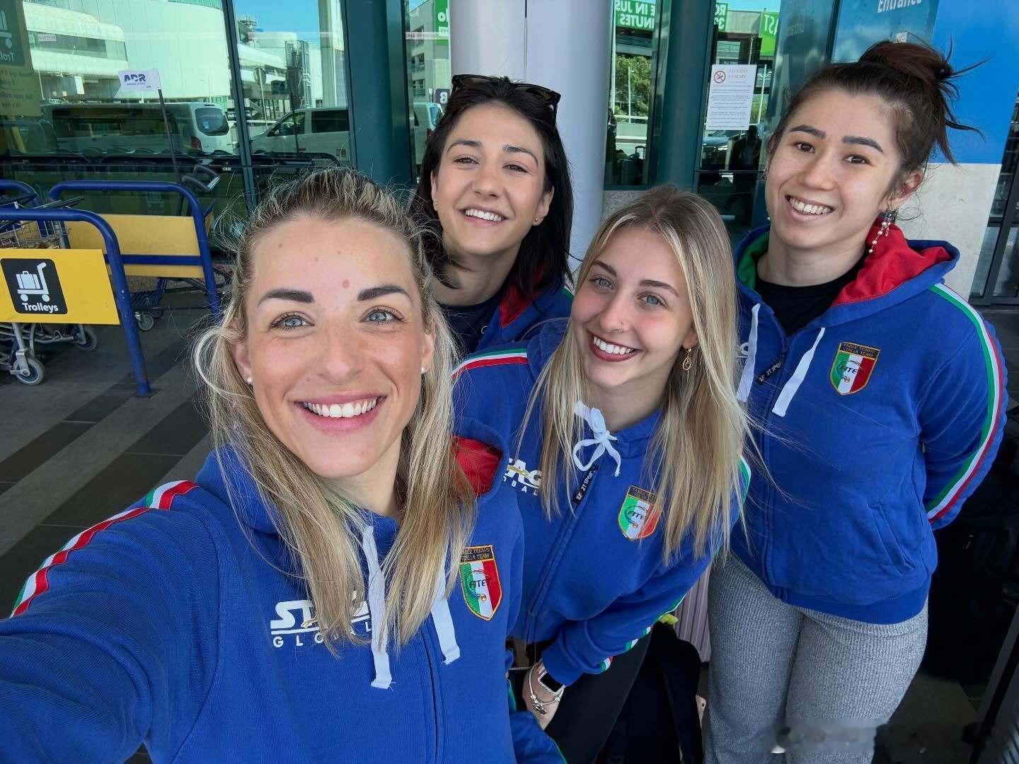伦敦世乒赛团体赛 🇮🇹意大利女队到达伦敦 