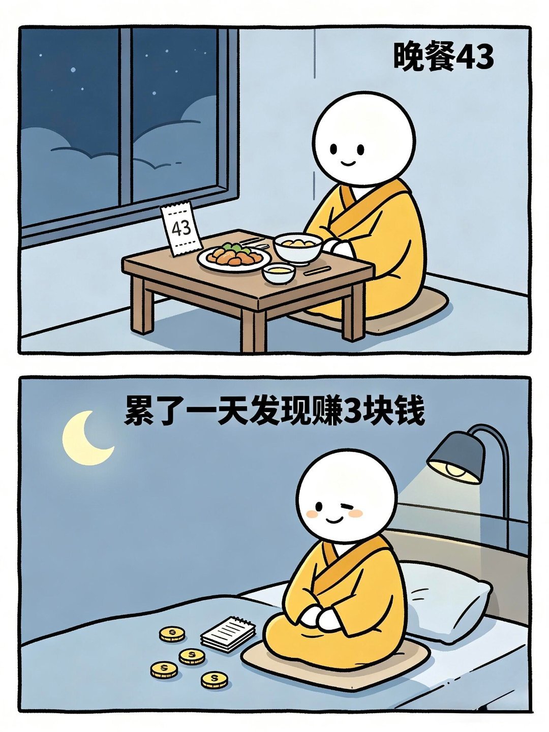 累了一天发现赚了3块钱 