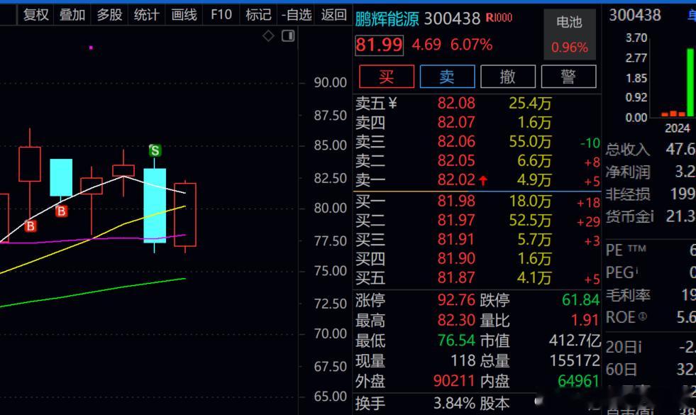 鹏辉能源   放牛了  不然都回本了！！
