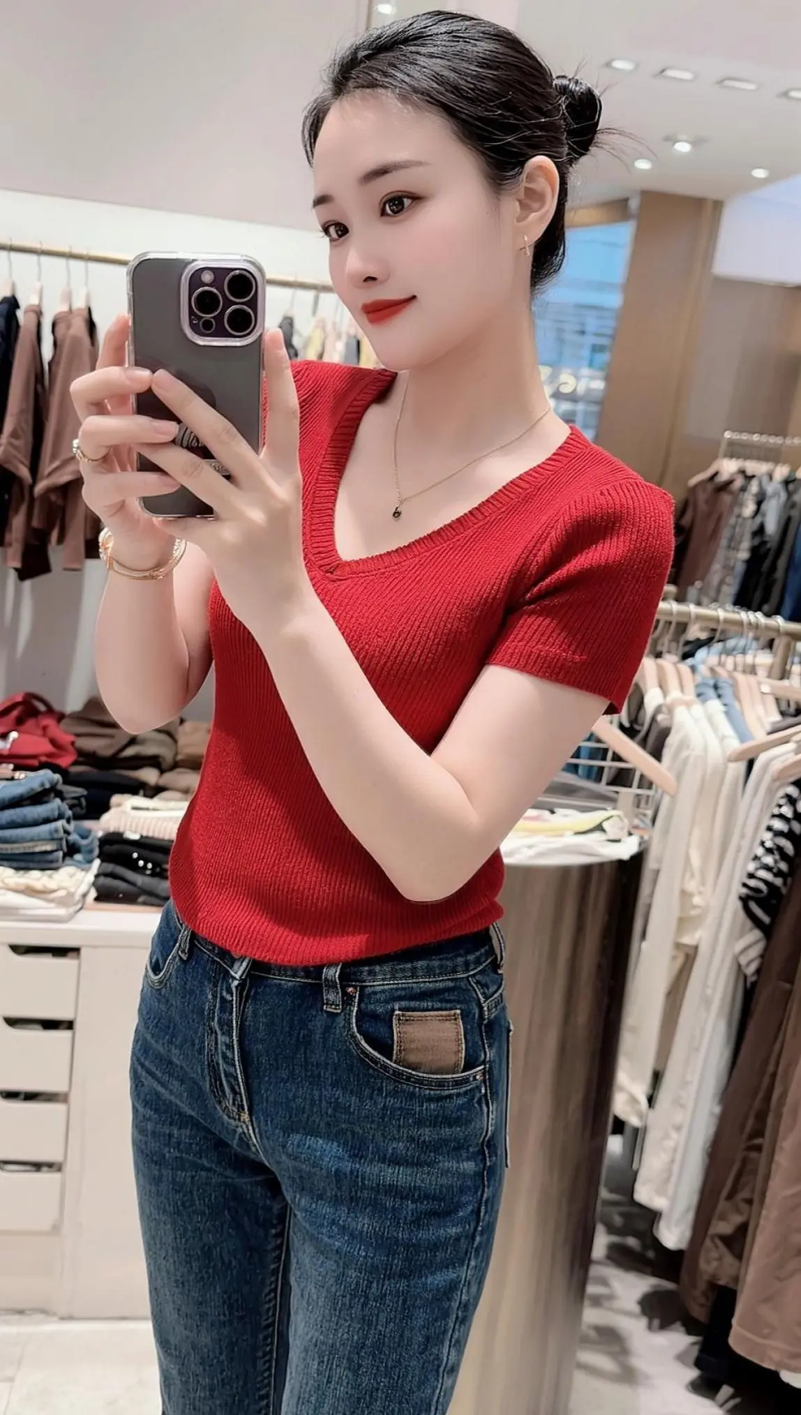 穿搭显瘦穿搭 牛仔裤