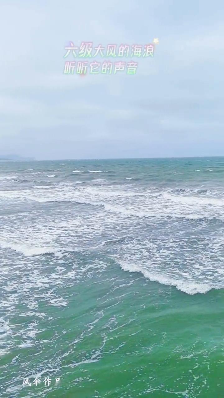 六级大风的海浪，听听它的声音。
风伞作品。