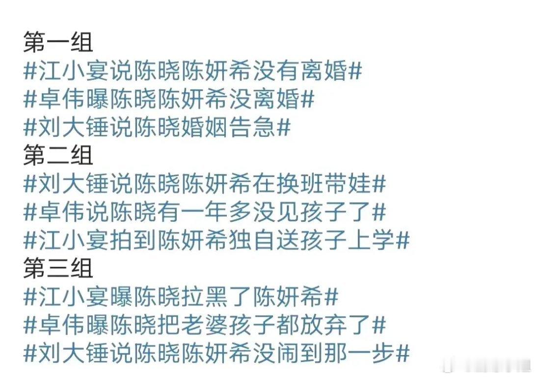 #刘大锤说陈晓不至于放弃孩子#内娱的狗仔退步这么严重，陈晓、陈妍希的婚变有那么多