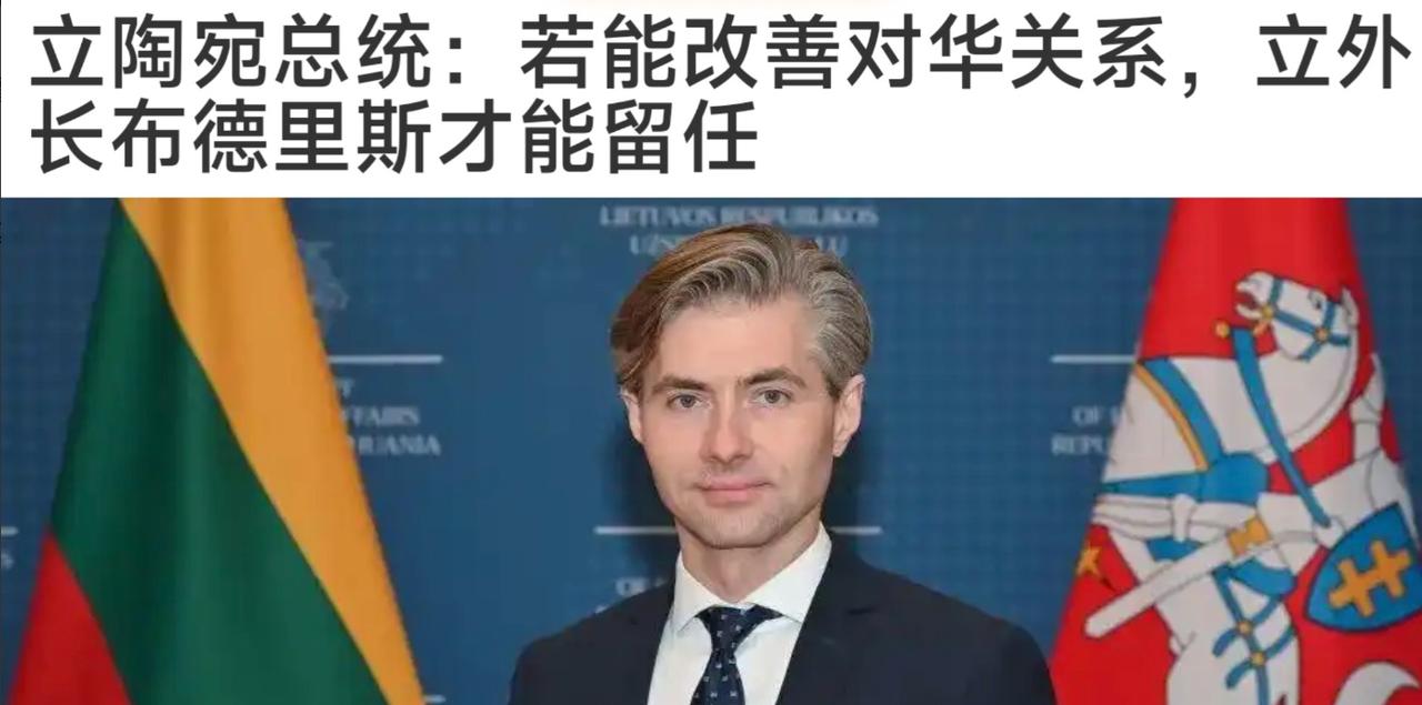 立陶宛总统称：立陶宛外长如果想保住职位唯一办法 就是改善与中国的关系，但台湾对立