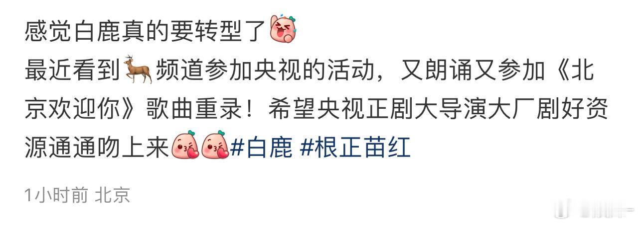 白鹿不限题材，不限类型，全面发展也不错 ​​​