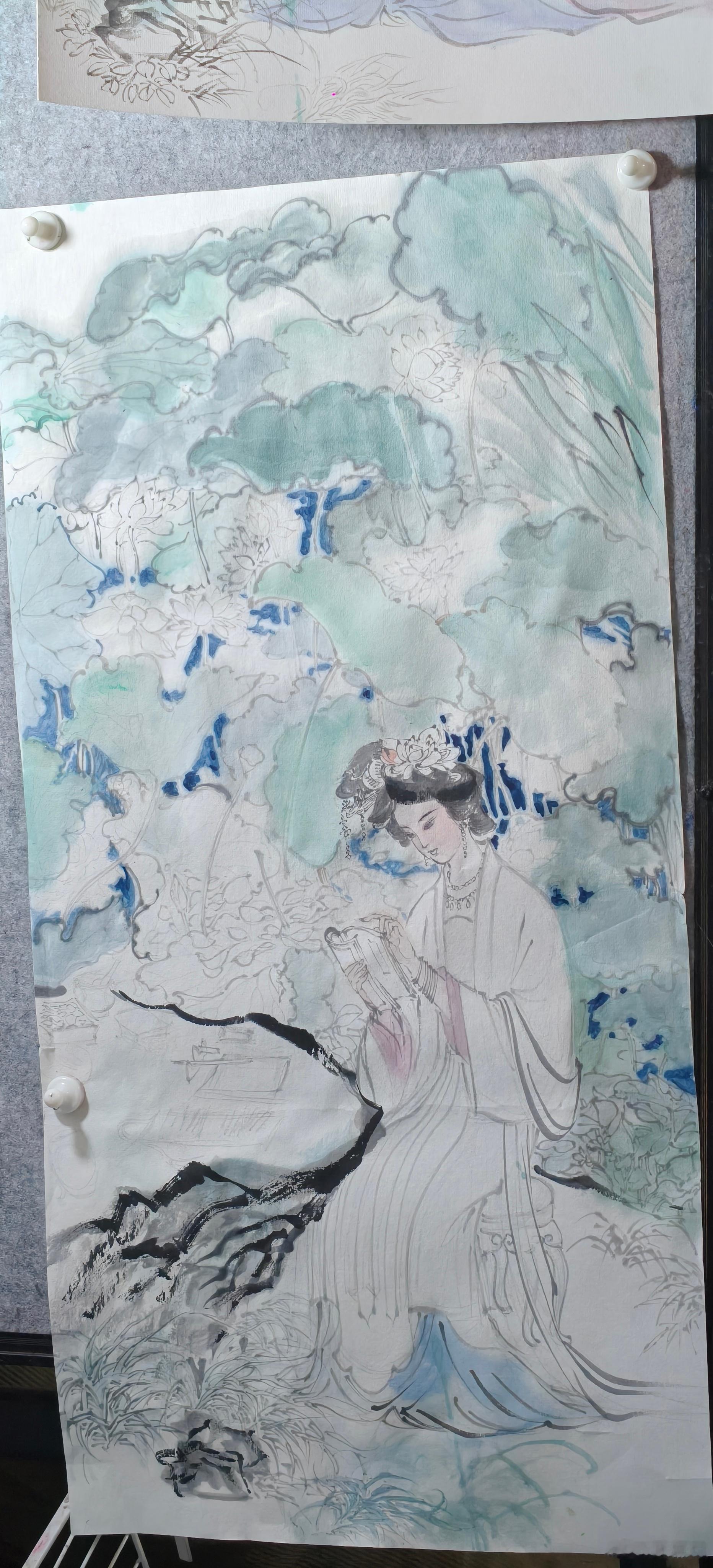 后来画的画到一半也不满意，又返回去画之前的，感觉画的图三的时候就可以收手了