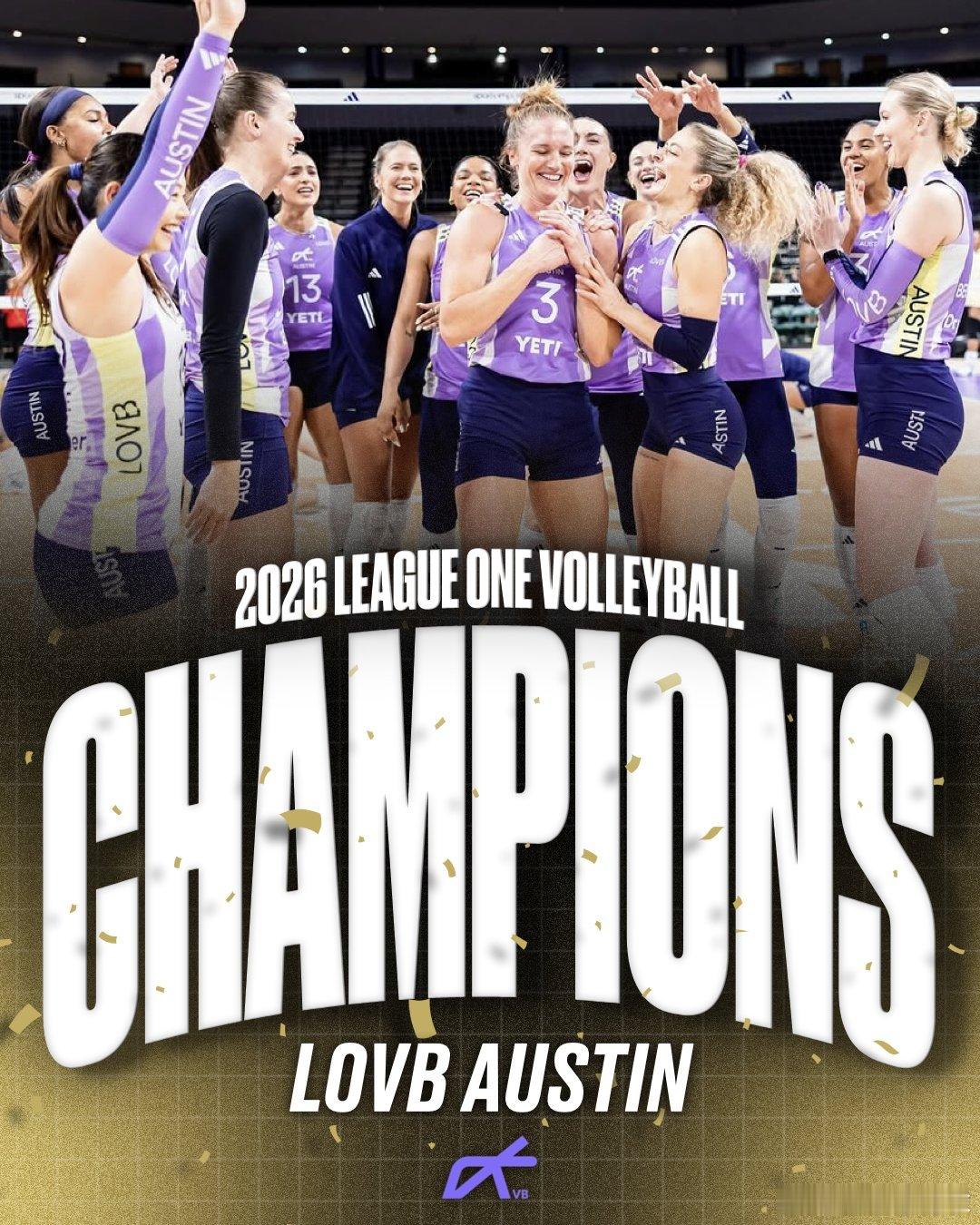 国际排坛动态 恭喜我劳，拿个LOVB的自嗨冠军也是蛮不错的~ 