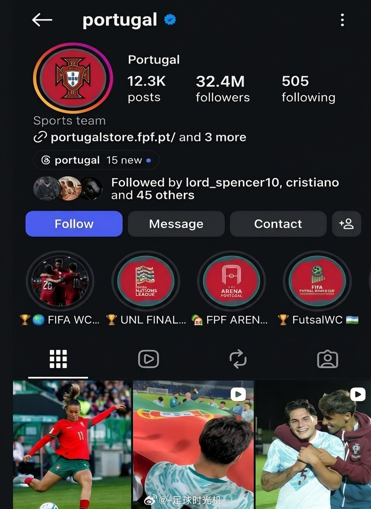 C罗球迷集体取关葡萄牙葡萄牙国家队官方Instagram账号在罗纳尔多宣布从球队
