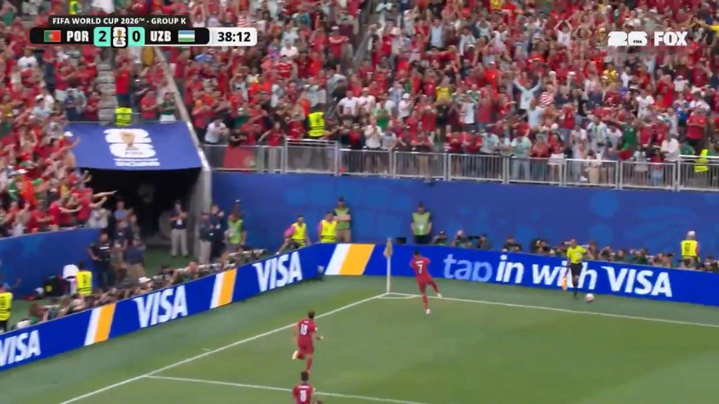 C罗进球转眼3:0，C罗第二球也来了⚽SiuSiu！葡萄牙vs乌兹别克斯坦