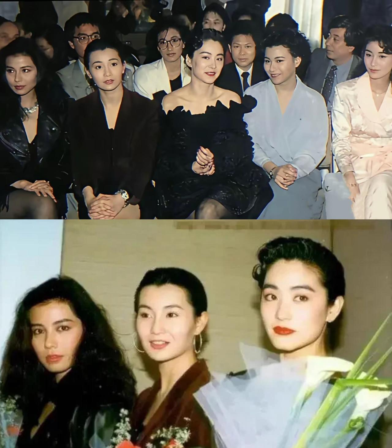 1990年，香港评选“十大靓人”的活动现场，五位获奖的女星排排坐，哪一位最令你惊