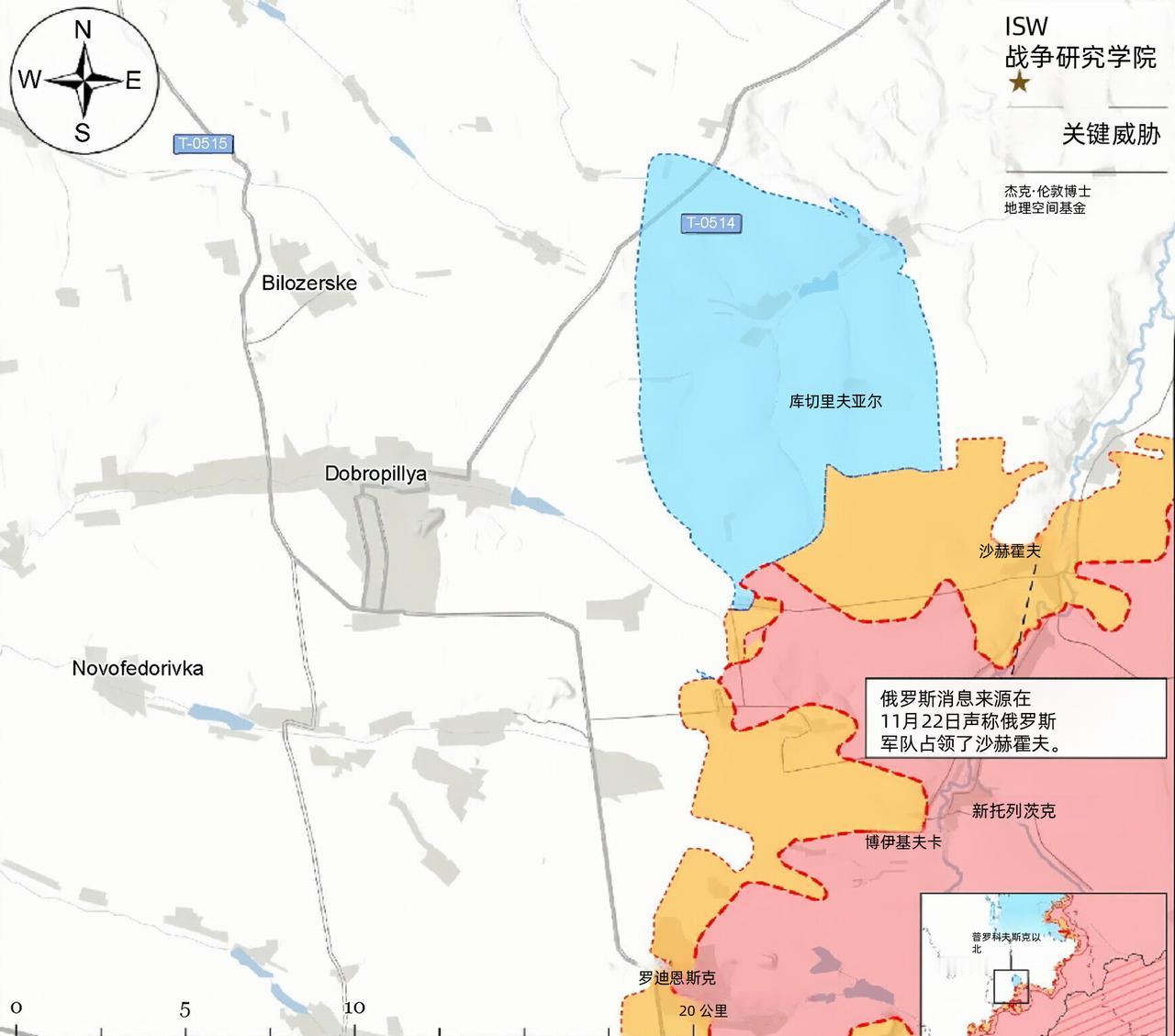 红军城战况更新：俄疑似完成合围，乌称切断俄后勤补给
 
11月22日。乌克兰总统