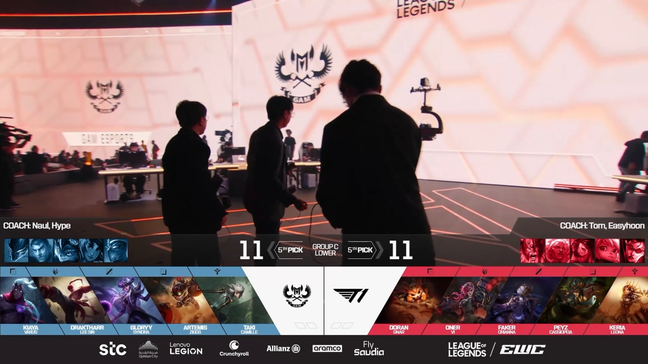 【EWC电竞世俱杯 】 GAME 01 vs GAM第一局BP如下T1T1LOL