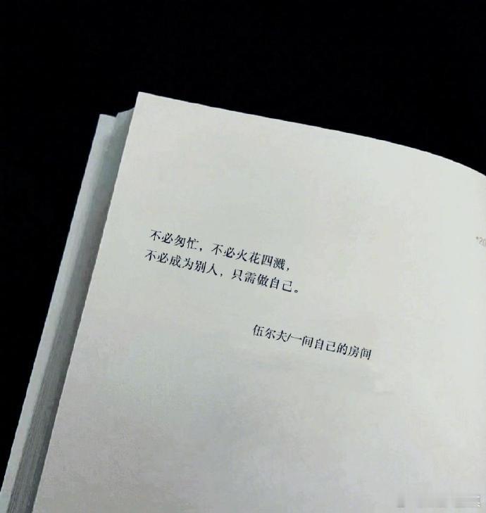 “不必忙，不必火花四溅，不必成为别人，只需做自己。”生活手记