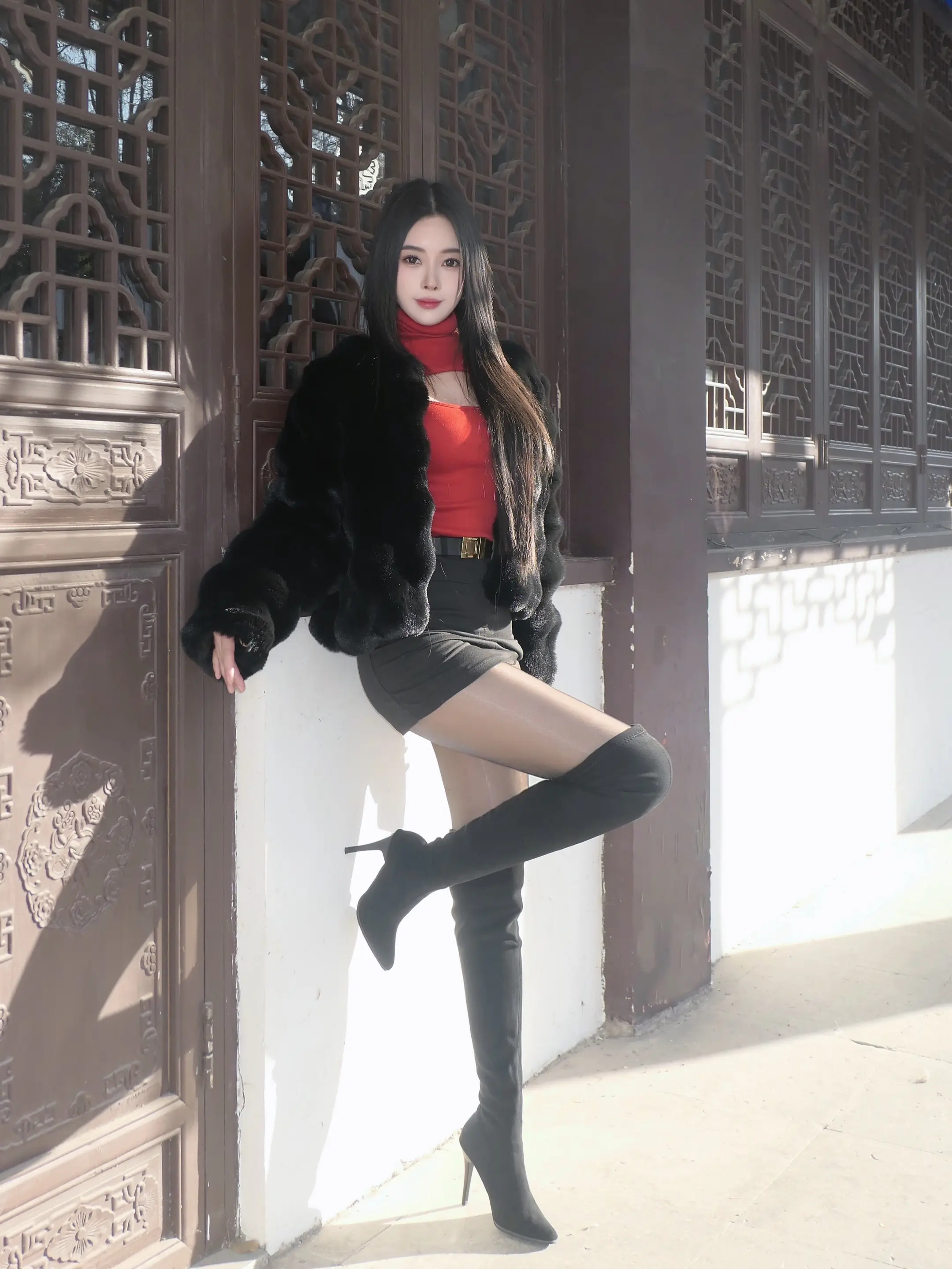 过膝靴就是帅😎❤️