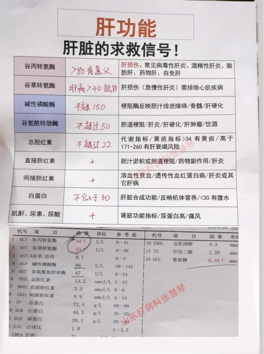 不放心肝功能，可以对照一下！看哪个不正常
