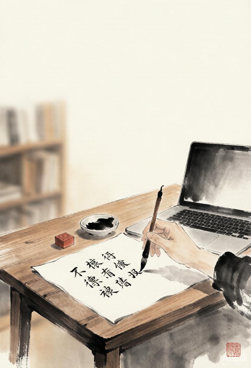 被甲方气到脑仁疼那天，我没去喝酒，回家铺了张纸写半小时字。同事说我卷，其实我是在