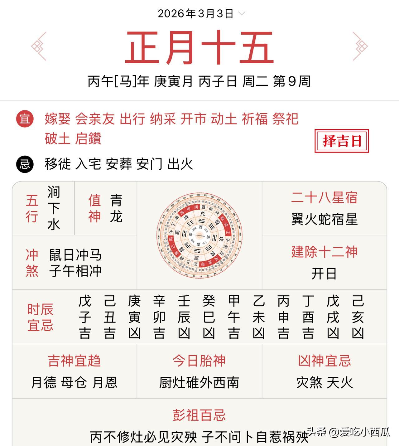 今天是2026年3月3日，一个被黄历认为非常适合开启新事务的“开日”。
从整体