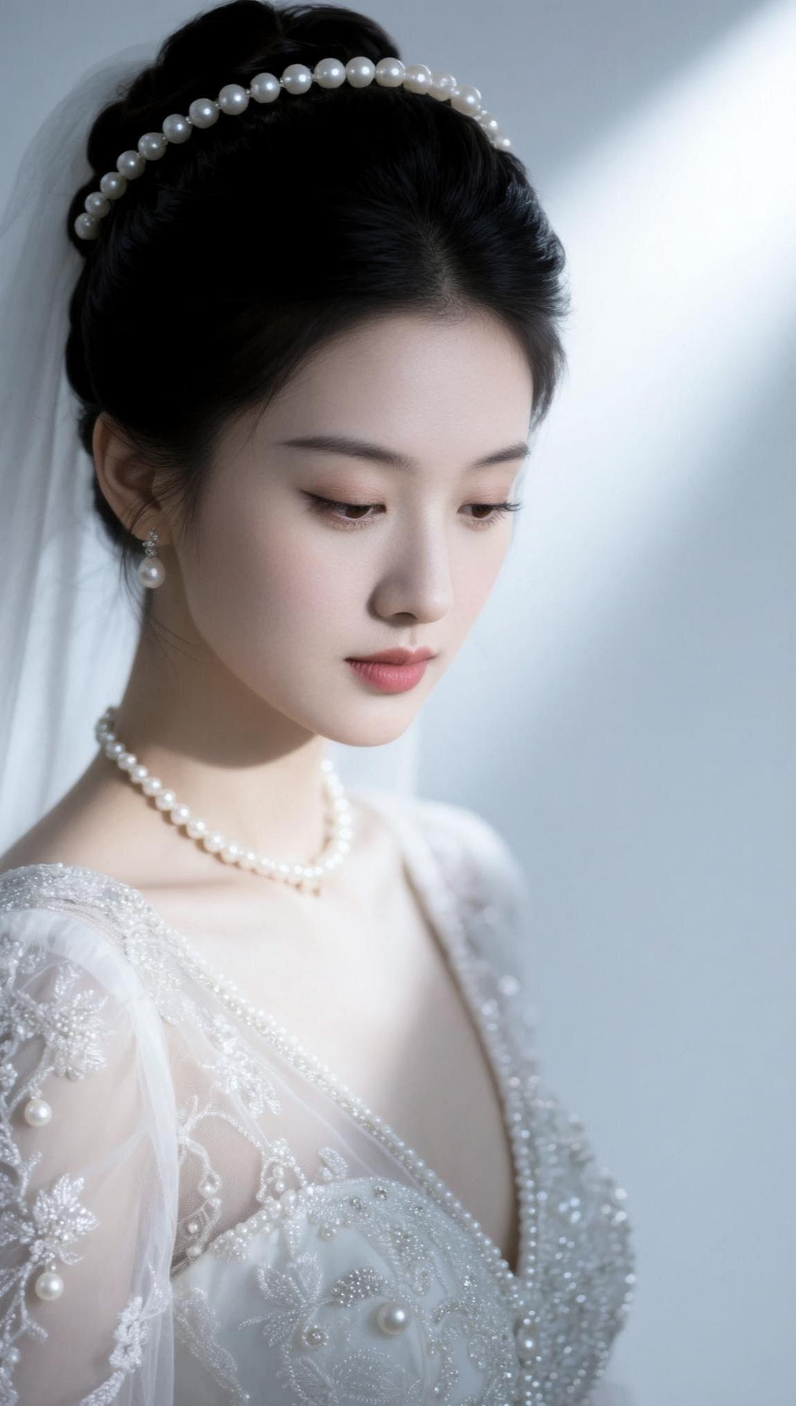 AI珍珠婚纱写真 抖音ai创作