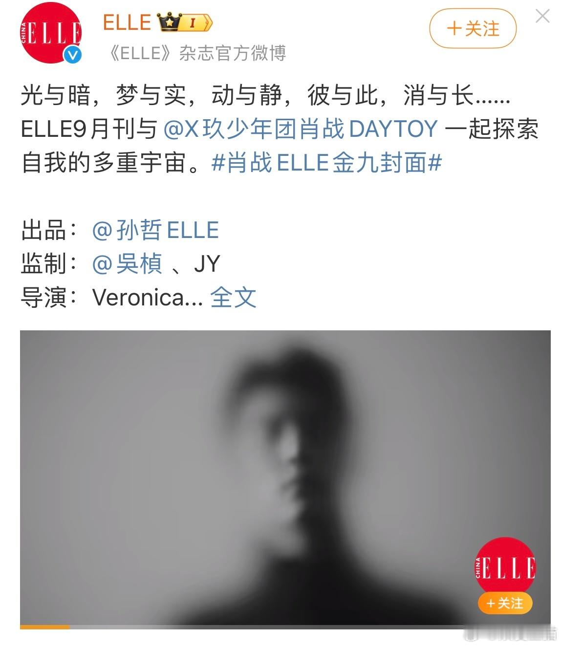 肖战解锁elle金九刊，时尚资源如何？这是第一次登上金九吗？ ​​​