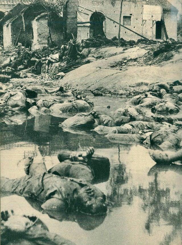日本侵华反人类铁证！[发怒]
1938年5月，日军第13师团攻占安徽省蒙城县后，