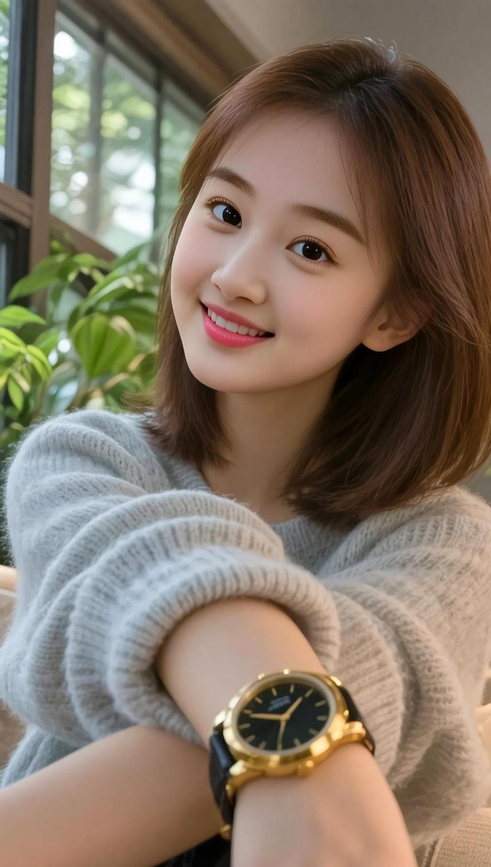 AI毛衣近照 抖音ai创作 高颜值